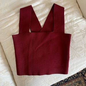 Maroon bandage top